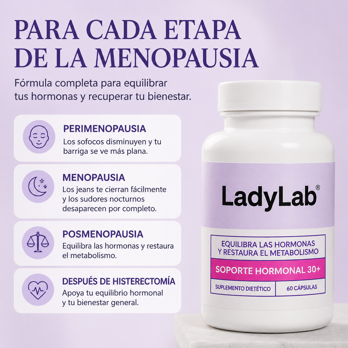 Apoyo hormonal para mayores de 30 años